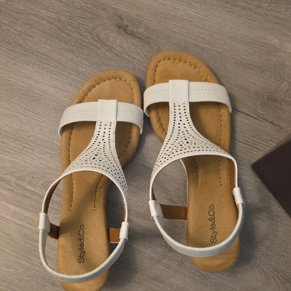 Style & Co. Women's Cream Sandals